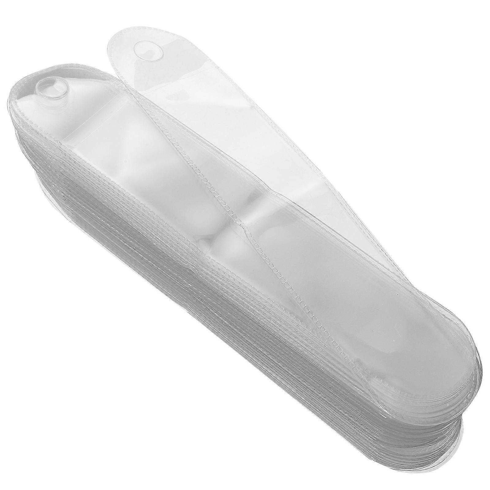 Pen Case Pen Sleeve Portable Protect Pens Rectangular Classic Design Transparent 16.50X3.20X0.10CM For Fountain Pen Markers Students 100Set