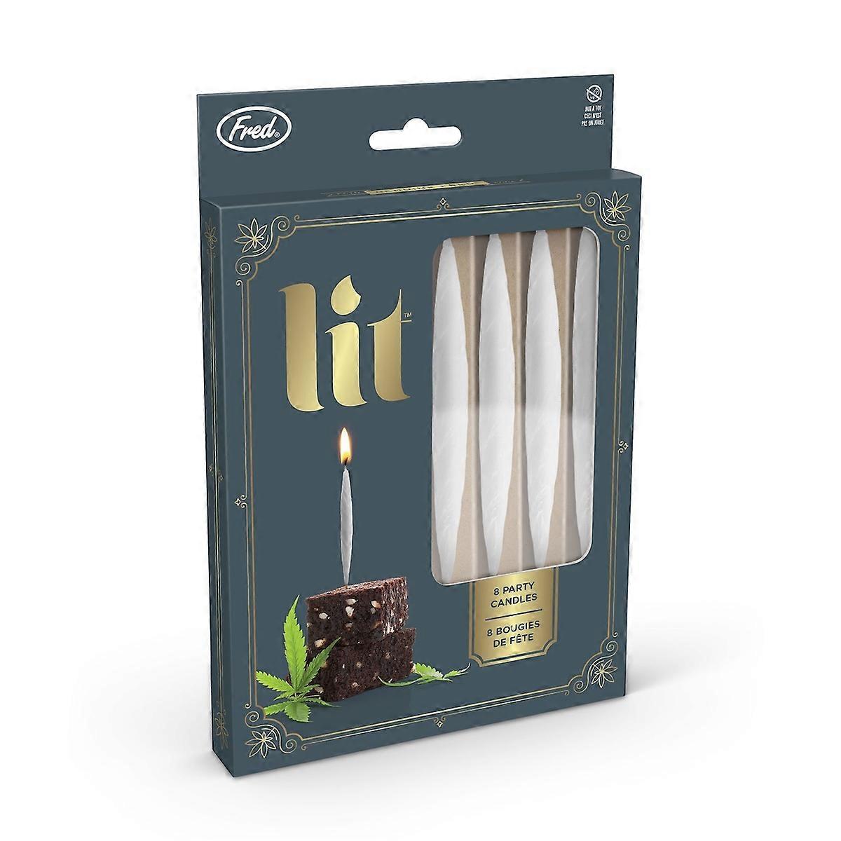 Fred 'Lit' Roll Up Shaped Birthday Candles � Pack of 8 Party Candles