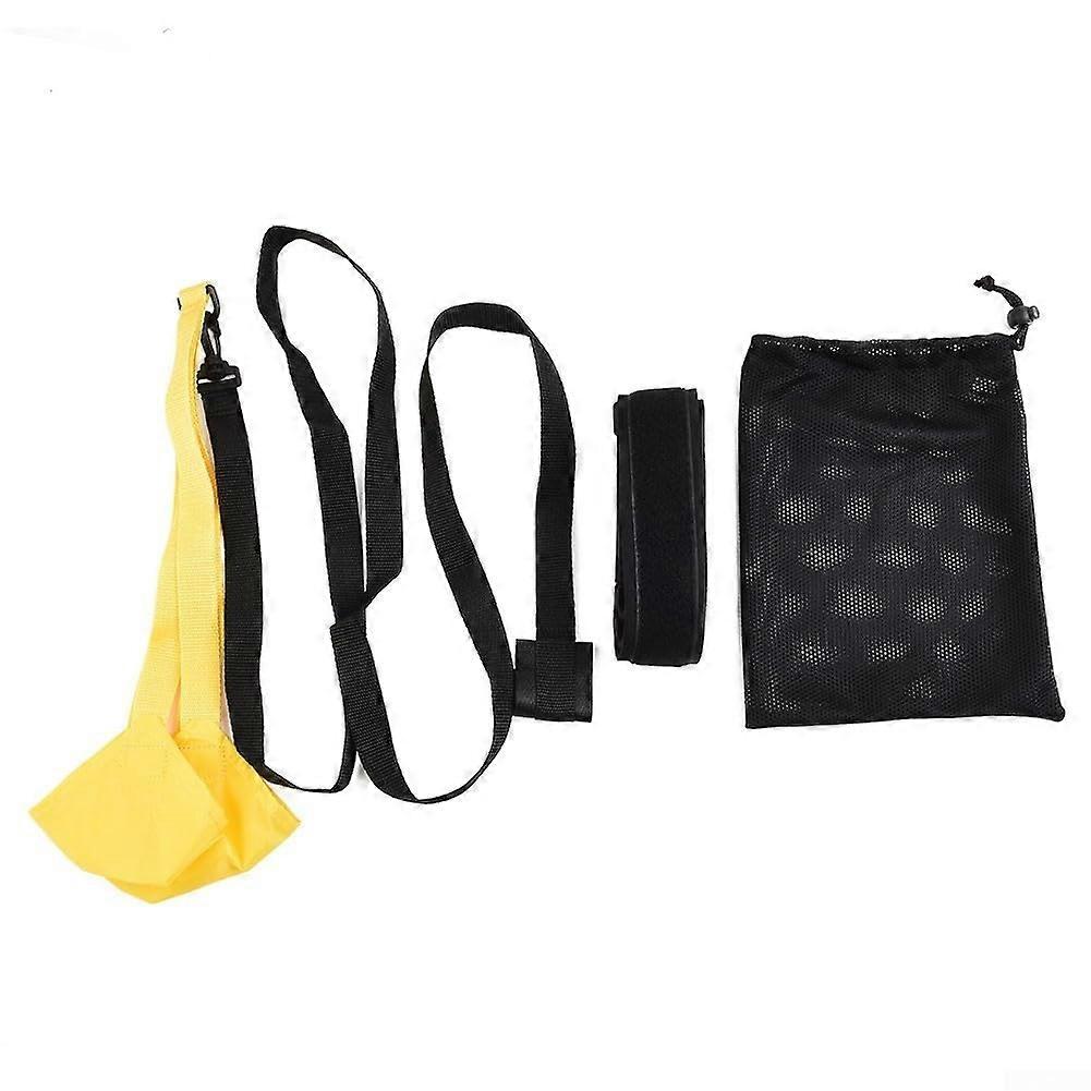Environmentally friendly swimming resistance belt for all age groups, tearresistant and easy to wear (40 cm, yellow).