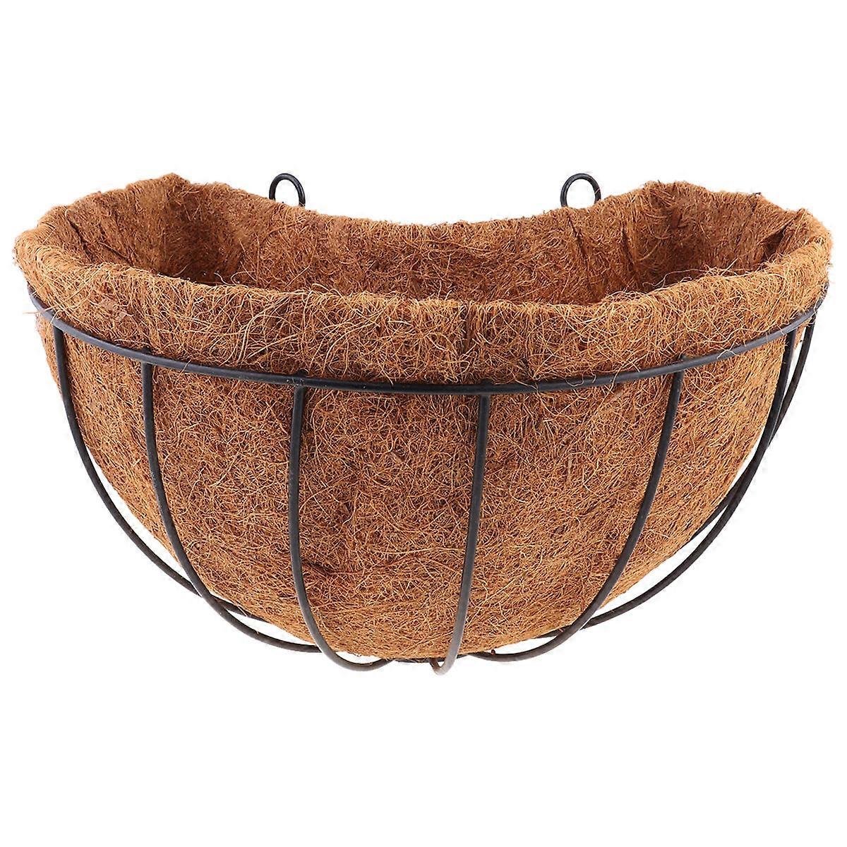 Flower Basket Corner Hanging Balcony Iron Art Coconut Palm Home Decoration 35x20x20 Cm Saving