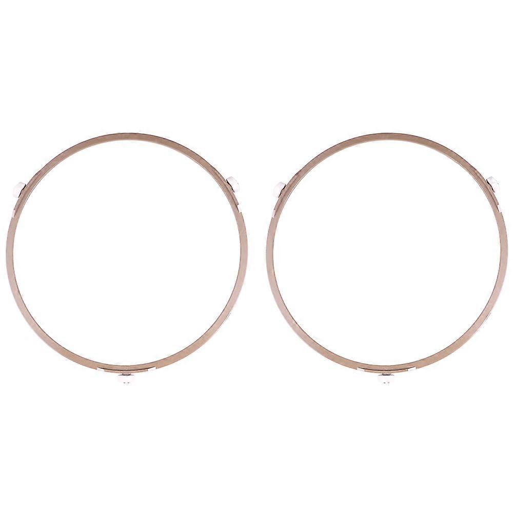 Microwave Oven Turntable Rotating Support Wheel Ring For Microwave Use 22X22X1.4cm High Temperature Resistance 2Pcs