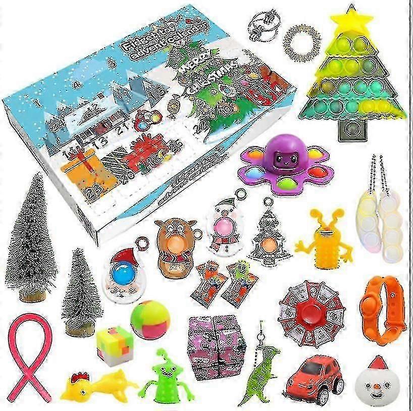 Noel Advent Takvimi Hediyesi Fidget Oyuncakları Stres Giderici Fidget Oyuncak Kör Kutu Çocuklar-21