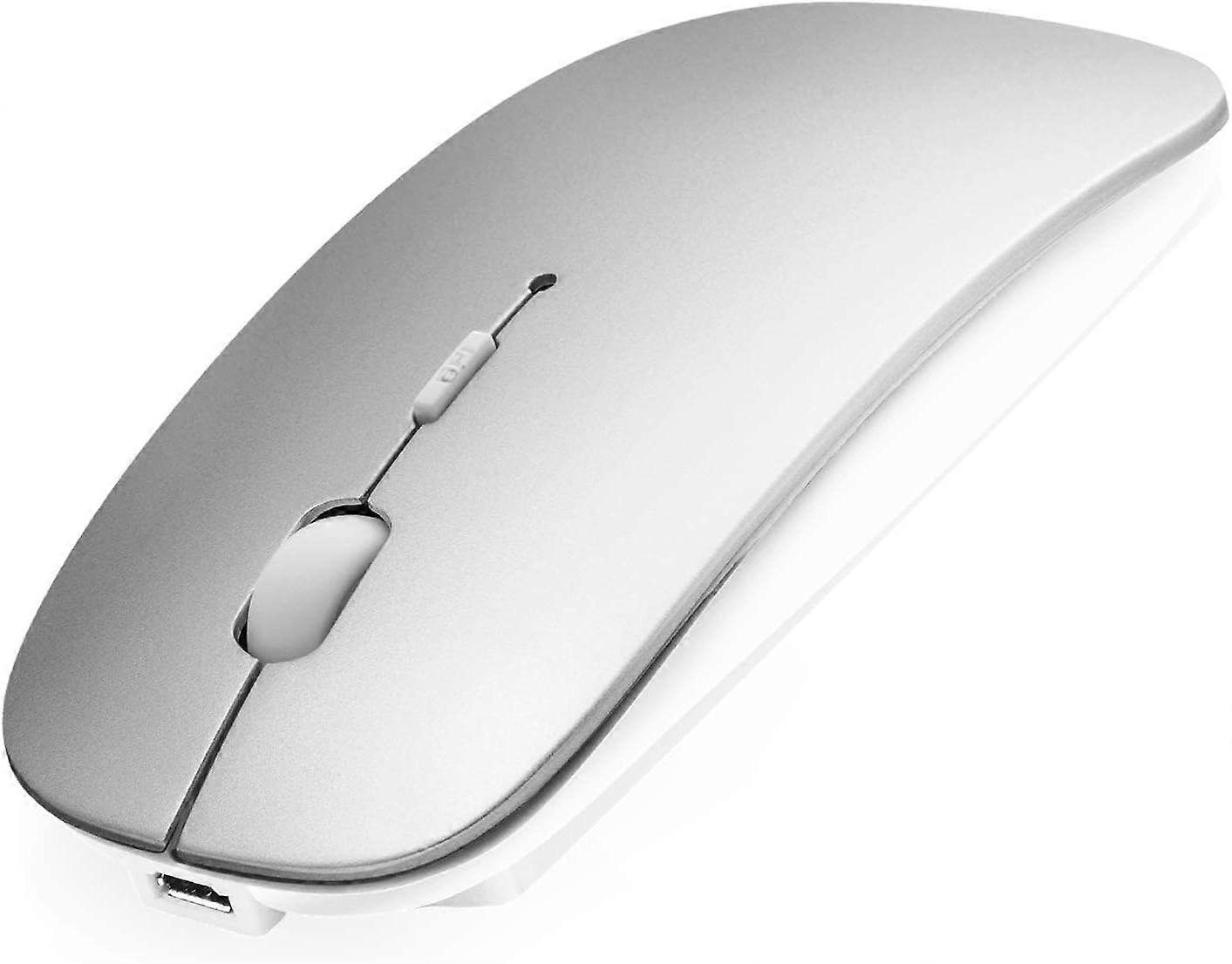 Wireless Bluetooth Mouse for Laptops, Mac, MacBook, iPad, MacBook Air, MacBook Pro, PC, Desktop, Windows, Chromebook, Notebook (Silver)