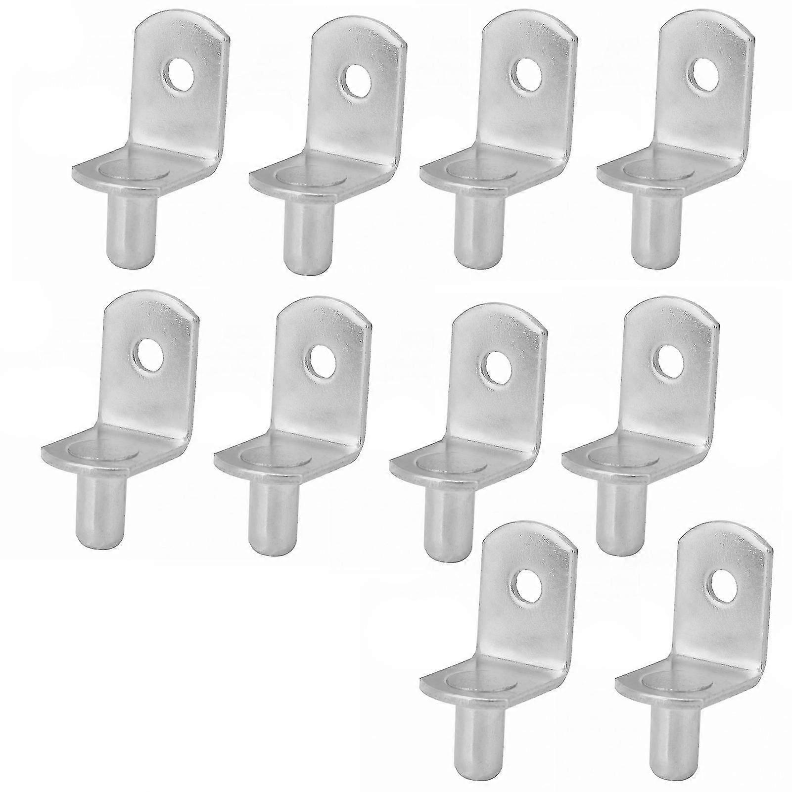 10pcs Plate Brackets L-Shape Strong Bearing Iron Multi-Purpose Shelf Supports For Wardrobe Qinhai