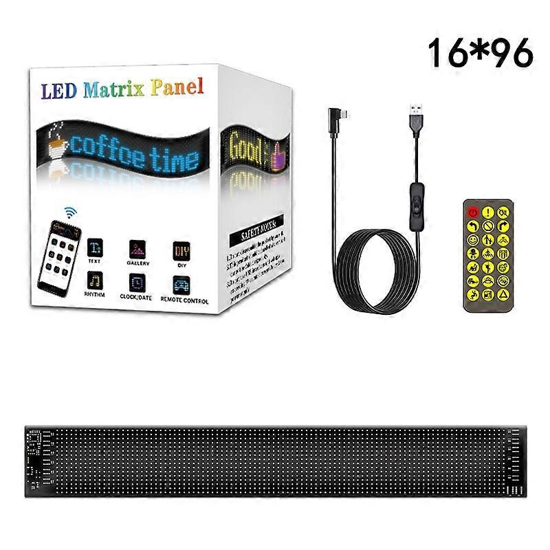 RP1259S 120x595mm LED Matrix Panel Flexible Screen Display Bluetooth-compatible APP Control LED Car 