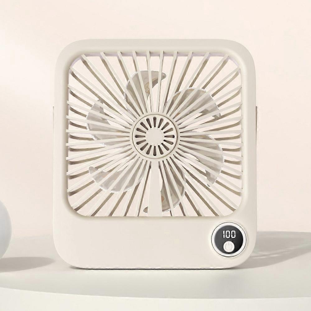 W30 Battery-Powered Digital Display Cooling Fan Portable Quiet Mini Desktop Fan