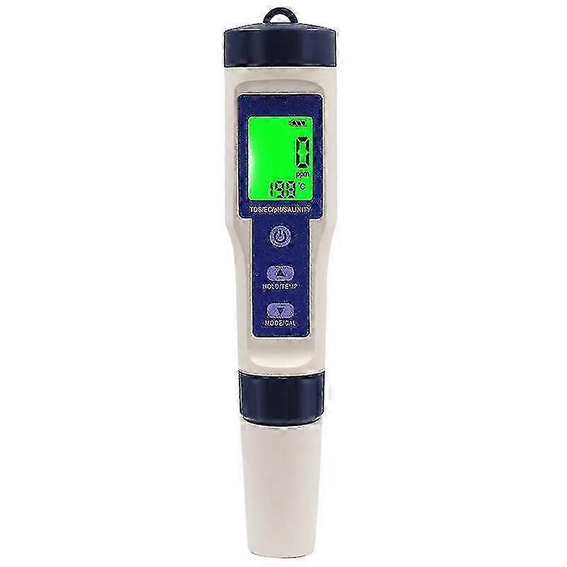 In 1 Electronic Ph Meter With Tds Ec Salinity Temperature Ph Multi-parameter Tester Waterproof Ip67 High Precision Water Ph Meter Automatic Temperatur