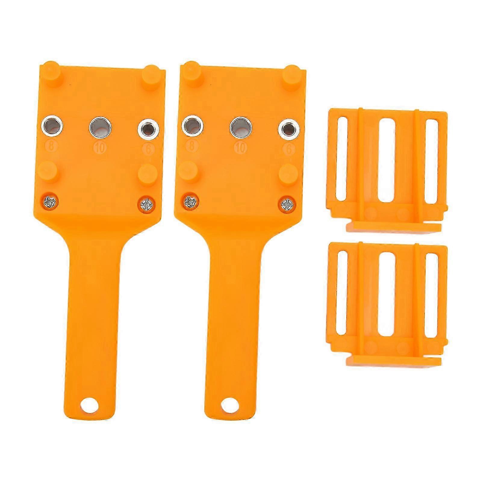 2 Set Handheld Woodworking Dowel Jig Kit High Accuracy Durable Wood Dowel Drilling Guide Set
