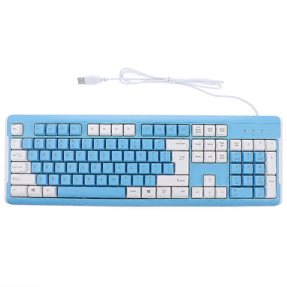 Portable 26 Key Computer Keyboard with Colorful Backlight for Gaming Use Blue ABS