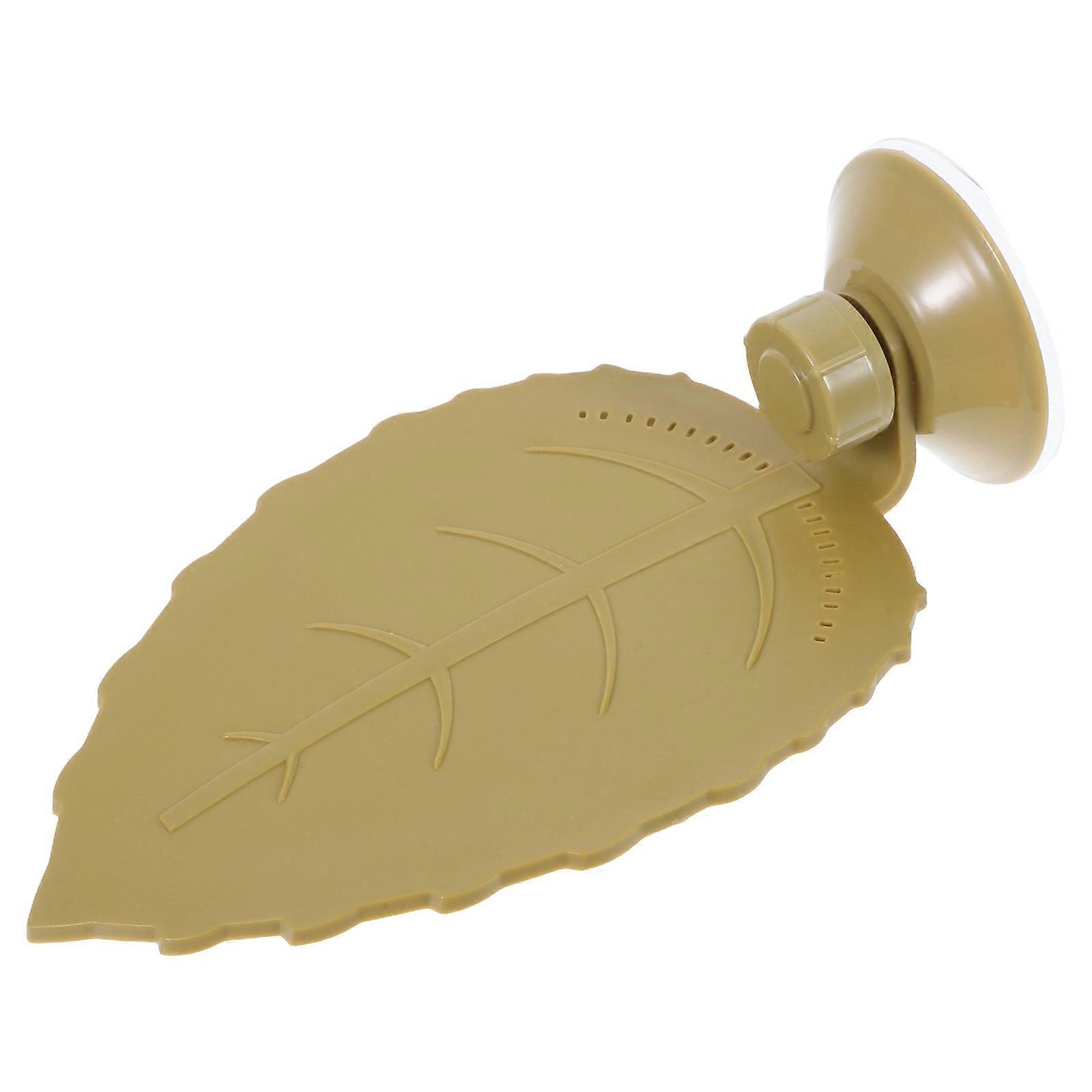 Aquarium Decoration Leaf Shaped Turtle Basking Platform For Turtles And Reptiles Olive Green 5.9×4.1×2.4in 1Pack