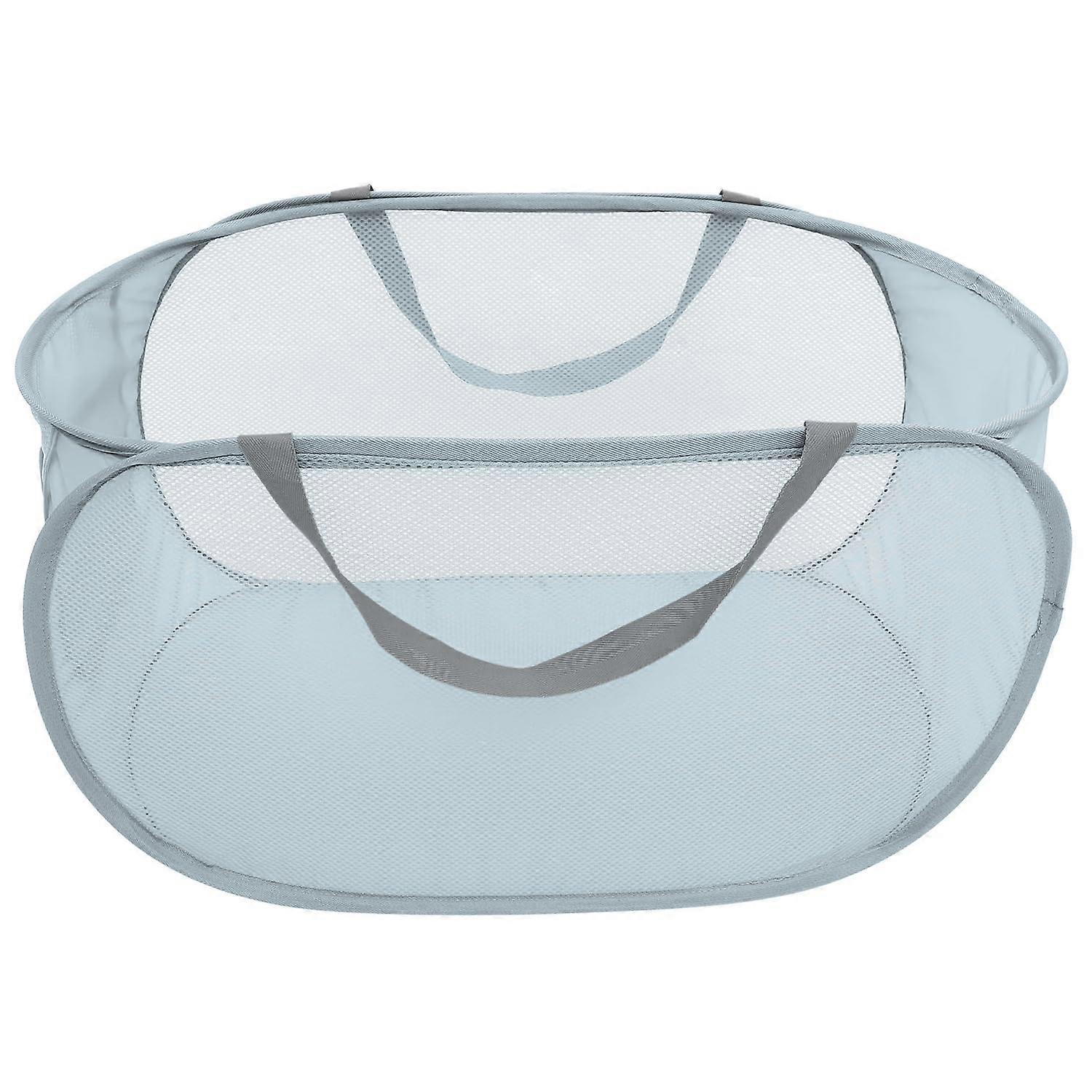 Foldable Laundry Basket With Lid, Collapsible Laundry Hamper For Dirty Clothes, 1-Piece, Grey