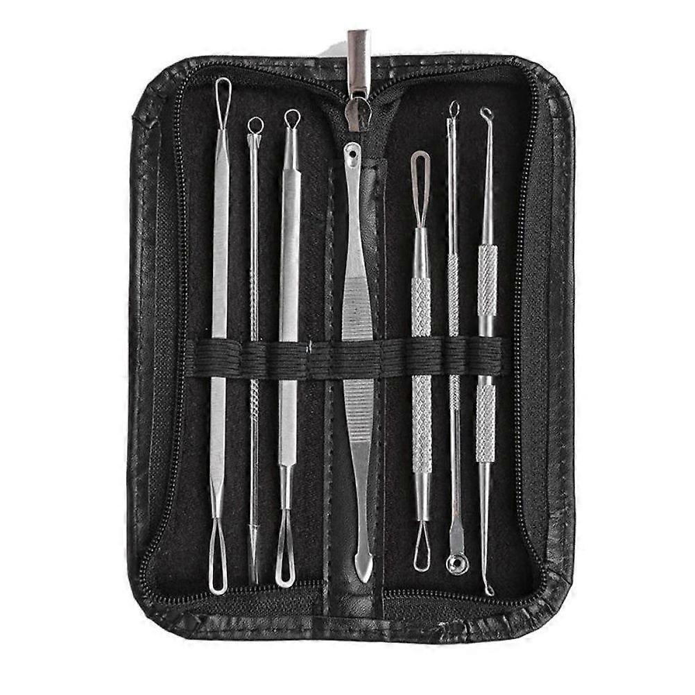 Kit d'outils pour éliminer les points noirs, l'acné, les comédons, les boutons et les imperfections, 7 pièces