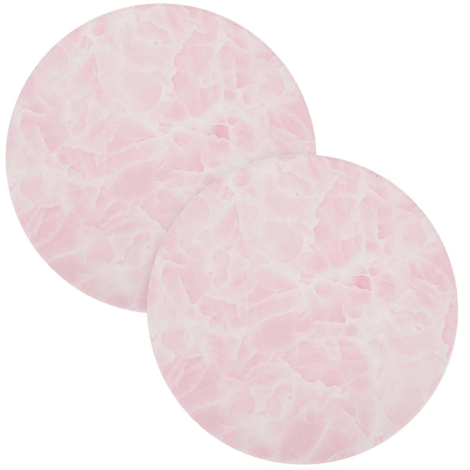 Cup Holder Mats Office Use Elegant Design Pink Cork 2Set