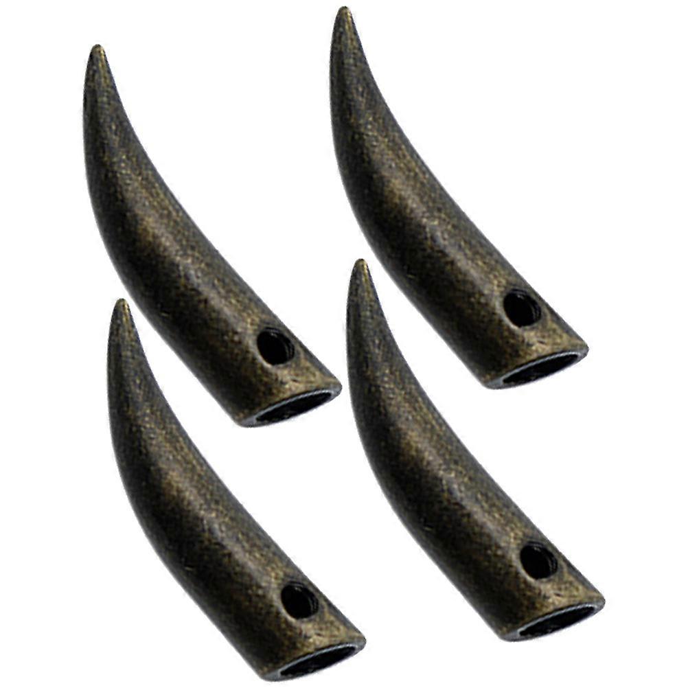 4 יחידות אבזמי נעליים מתכת עתיקים טיפים להחלפה מסוגננת לנעלי ספורט ונעלי בד אביזר קל להתקנה לשרוכים