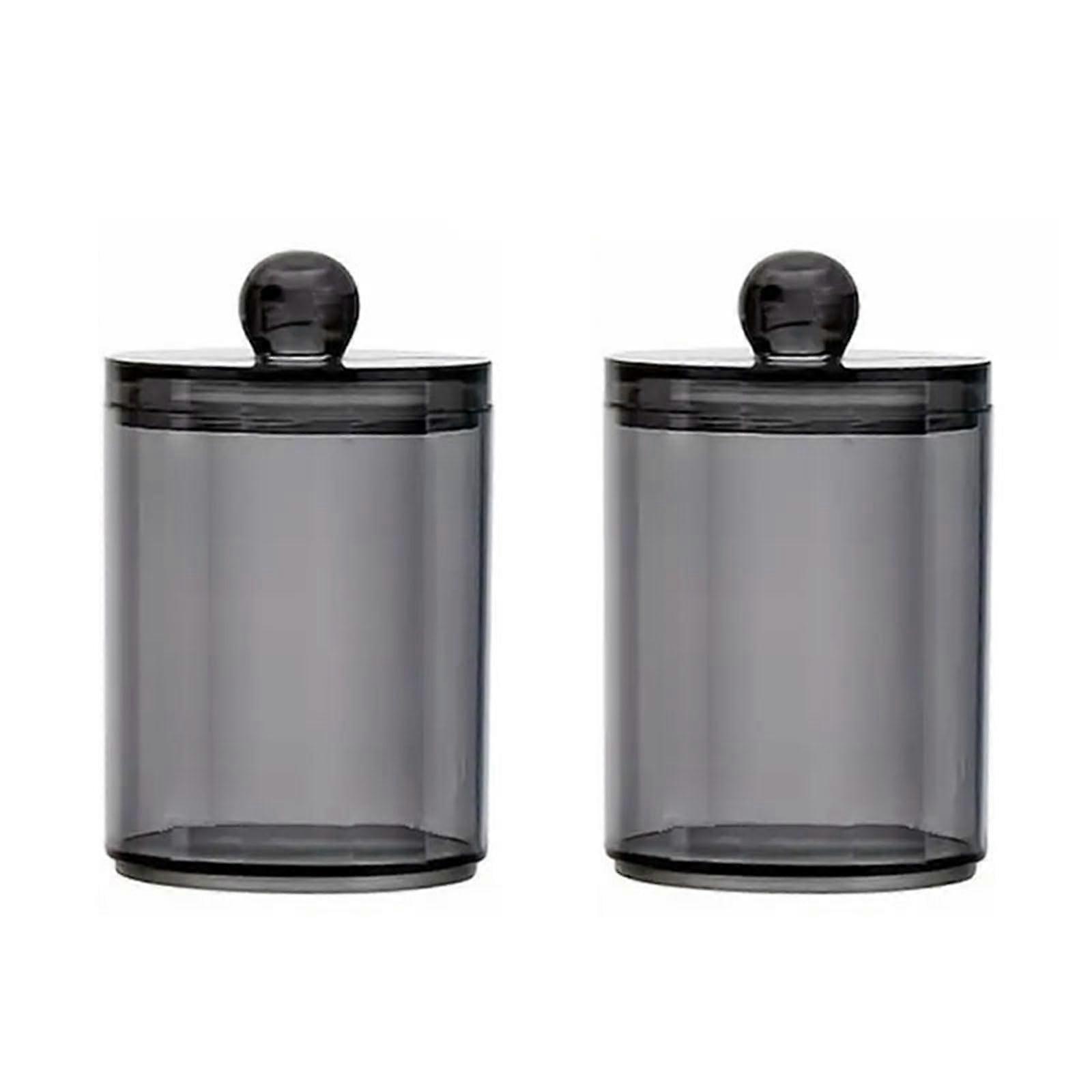 Unique cotton swab holder with lid, practical Qtip dispenser, storage box for cotton swabs, stylish and functional bathroom accessory, multicolored
