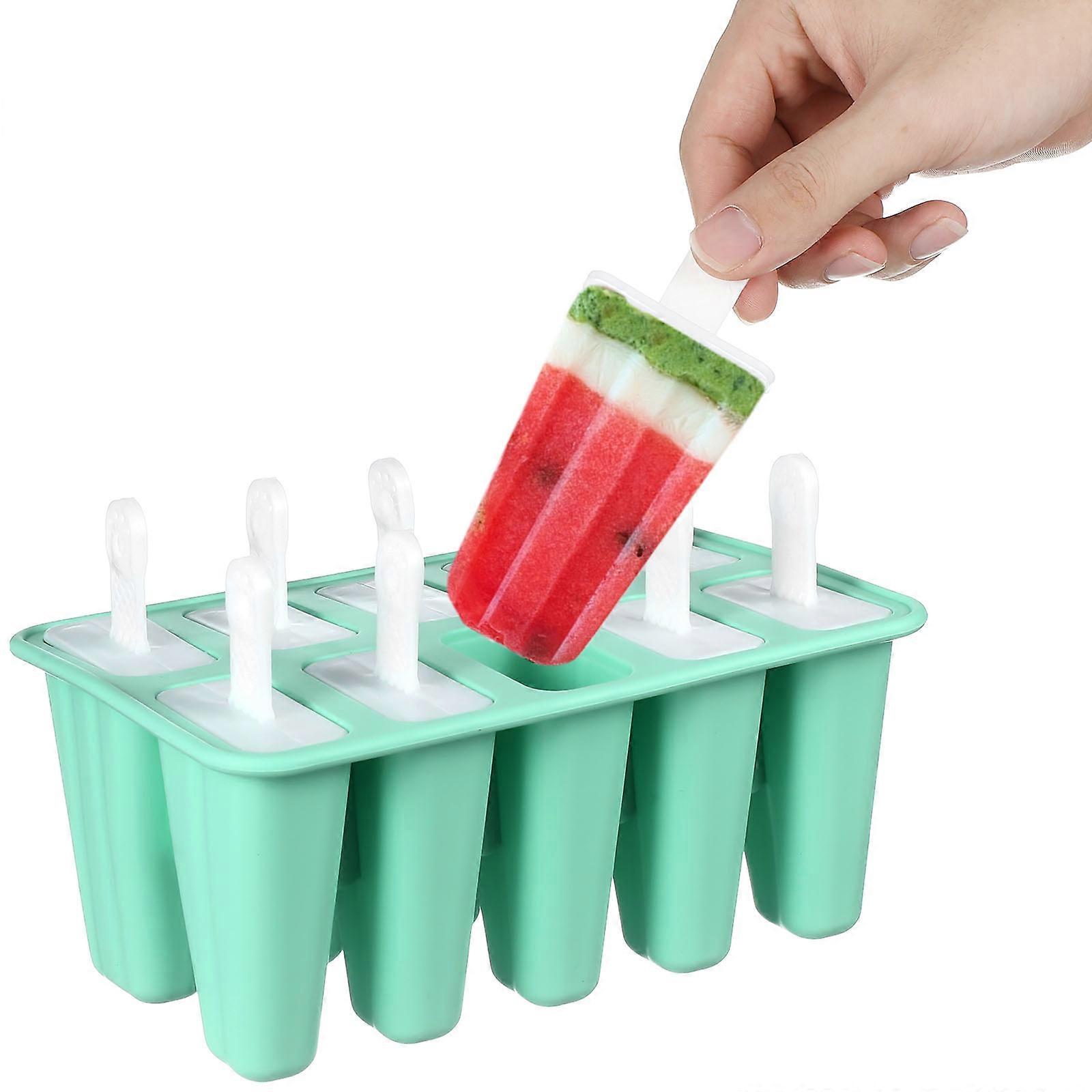 1Pc Ten Compartment Ice Cream Mold DIY Popsicle Maker (Green)