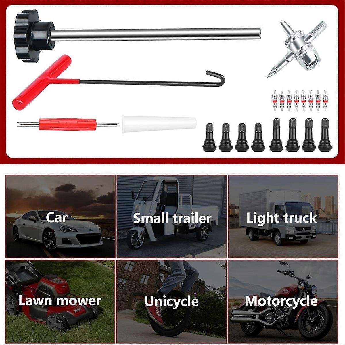 Quick Change Tire Valve Tool Kit, Tire Valve Stem Core Replacement Tool Kit, Perfekt verktyg för byte