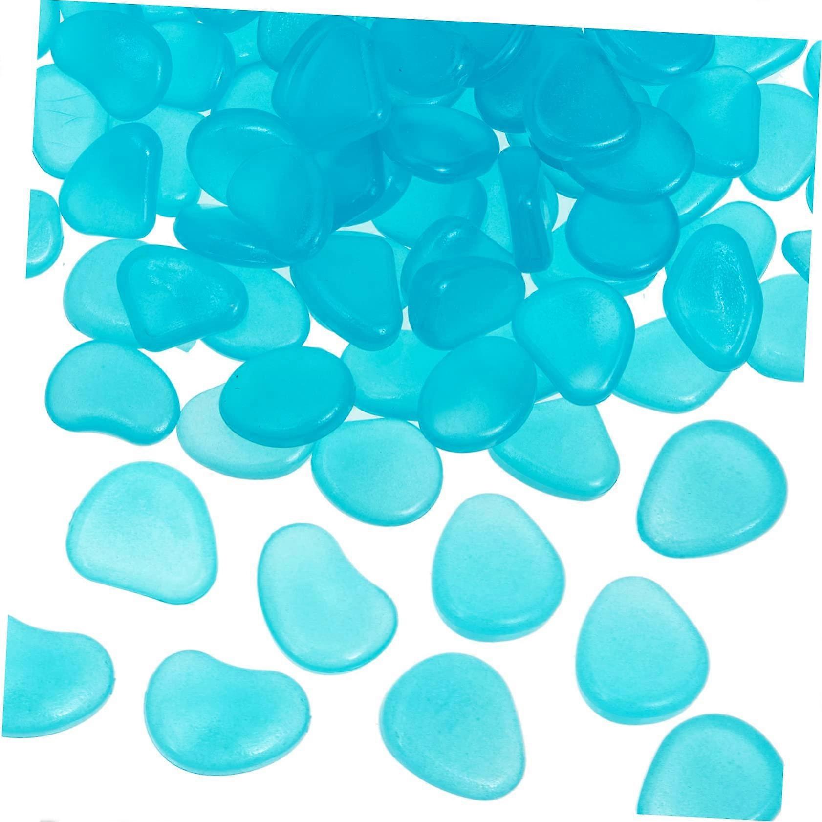 Luminous Pebbles for Aquariums, Fluorescent Decoration for Fish Tanks and Garden, Large Weatherproof Stones Lake for Creative People