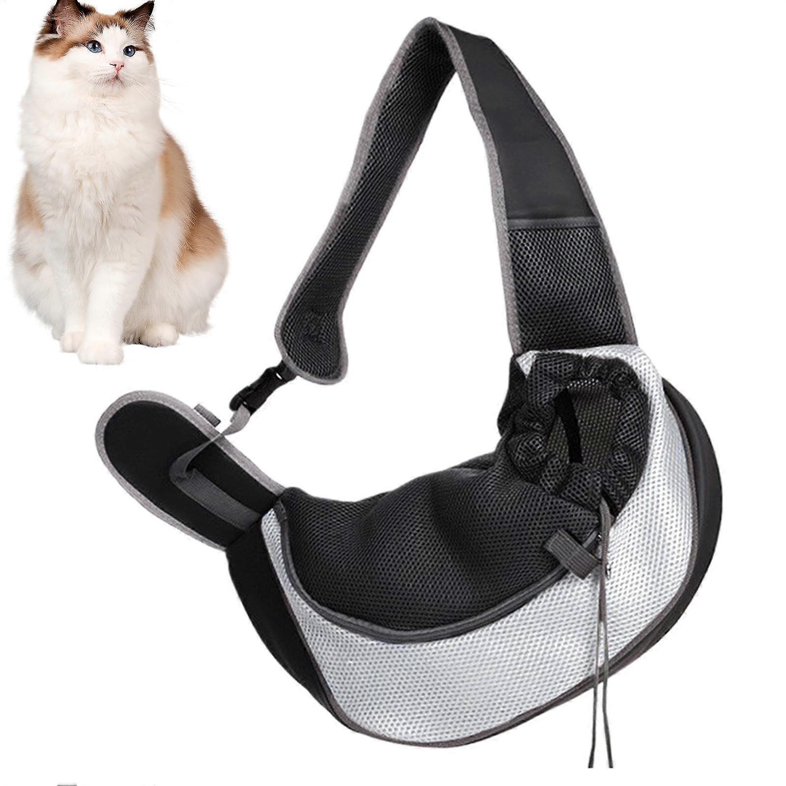 Dog Shoulder Carrier, Sling for Small Dogs Adjustable Strap Breathable Mesh Pet Pouch