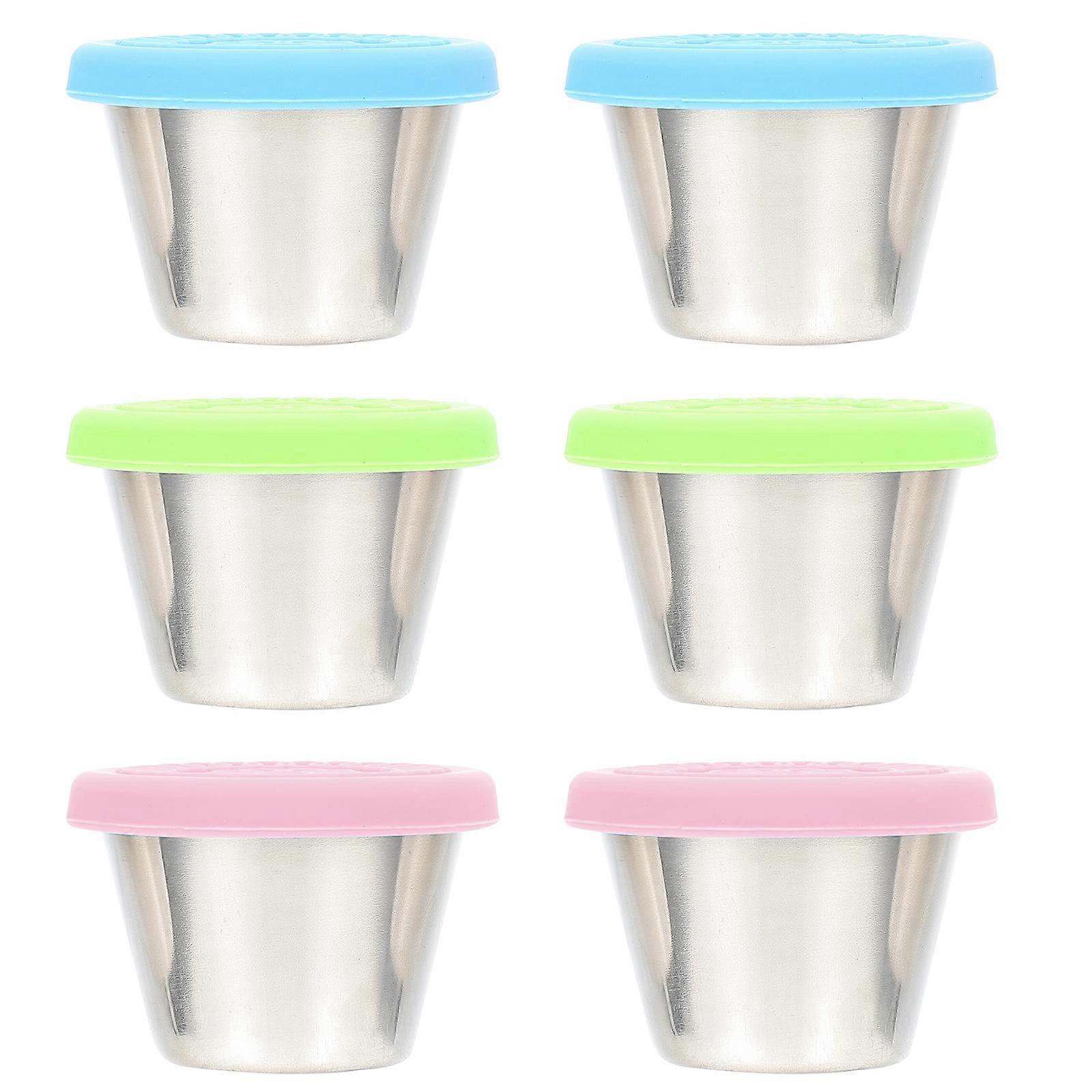 Small Dressing Containers Condiment Boxes Kitchen Use Sauce Containment 6Pcs