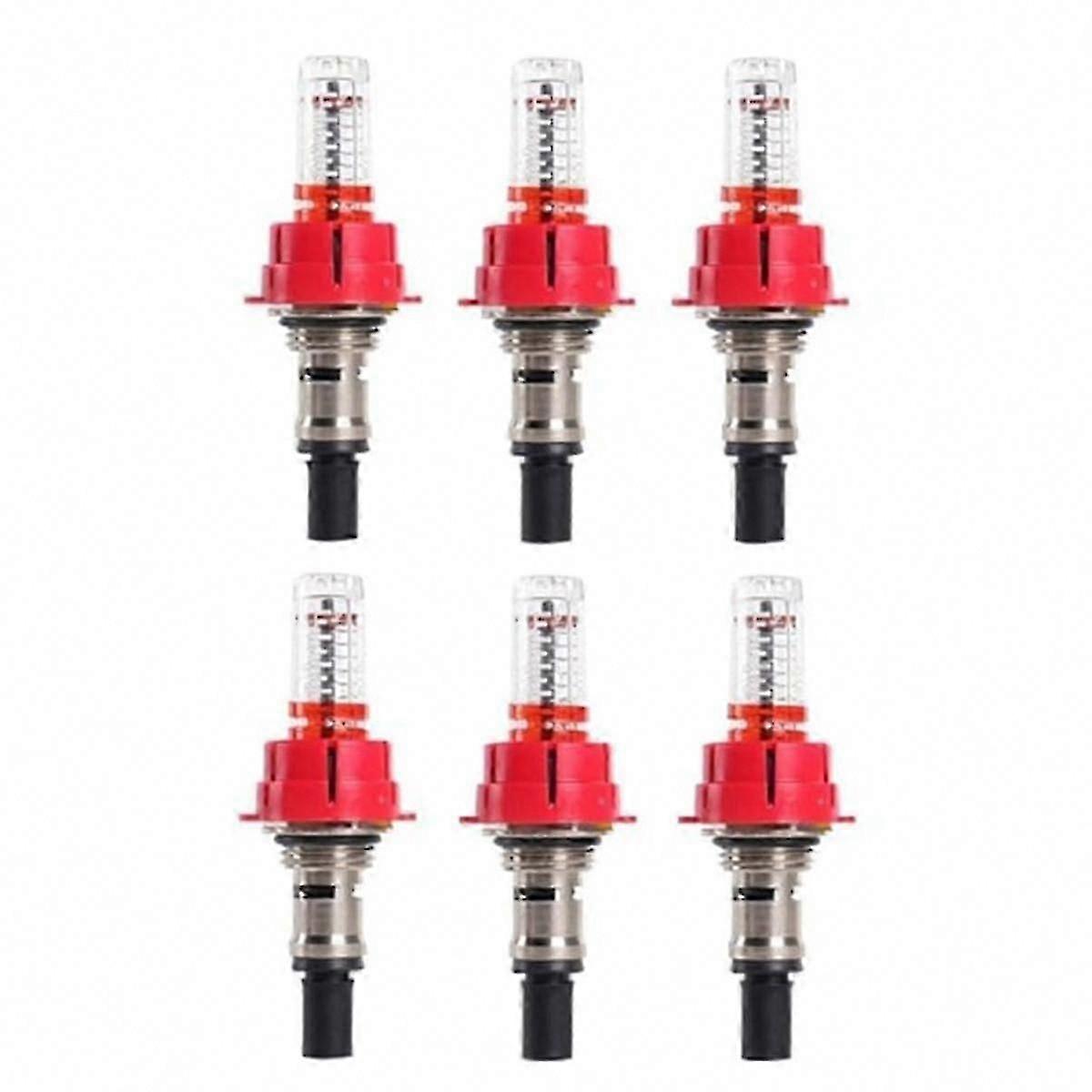6 Pcs Underfloor Heating Manifold Flow Meter with Visual Flow Monitoring for Floor Heating System