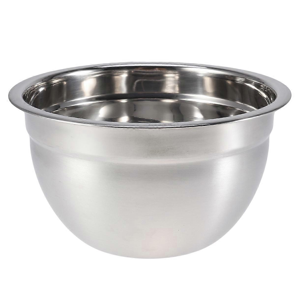 Resistant to Dents and Rust Stainless Steel Mixing Bowl for Meal Preparation in Home 18cm Silver Rounded Lip 1Pack