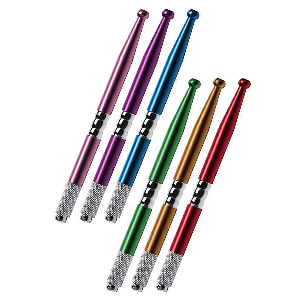 Eyebrow Pencil Professional Eyebrow Embroidered Pen Manual Operation Round Head For Makeup Sessions 6Pcs