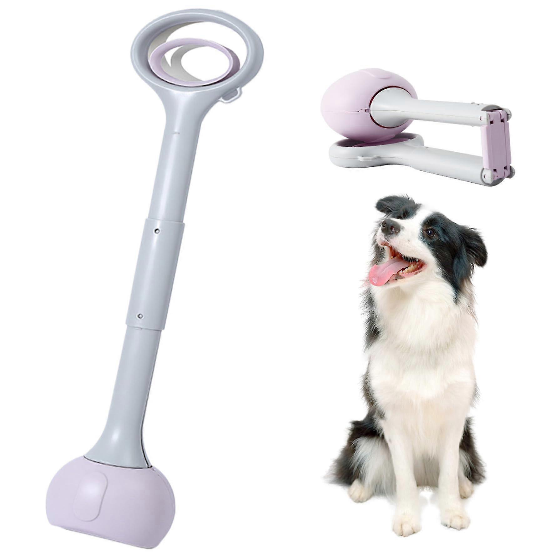 Hund Pooper Scooper, 27.6inch Foldable with Long Handle, Portable for Garden, Grass