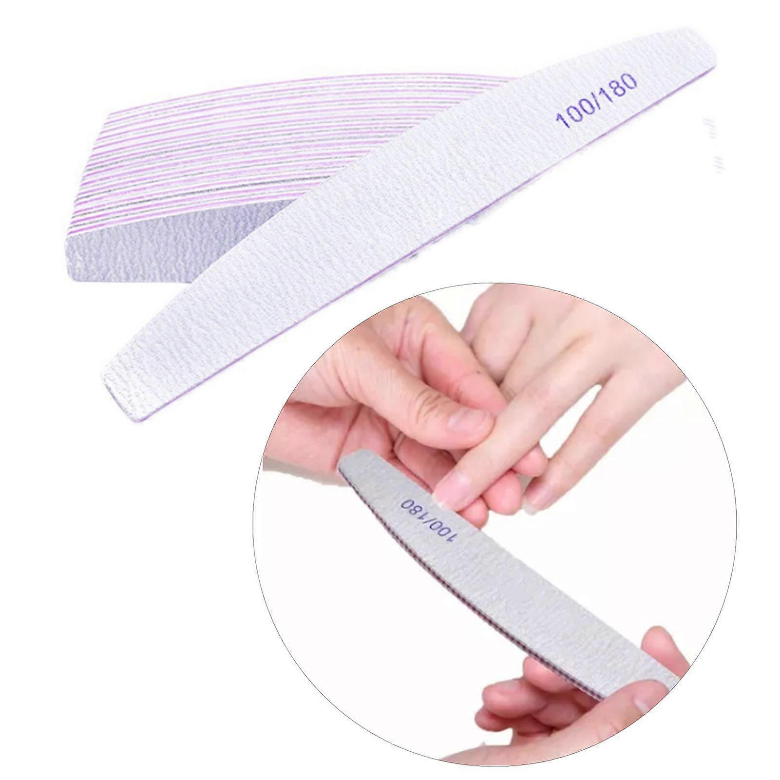 25pcs Nail File Professional Reusable Portable Double Sided Emery Board Uniform Grinding Polishing Buffer