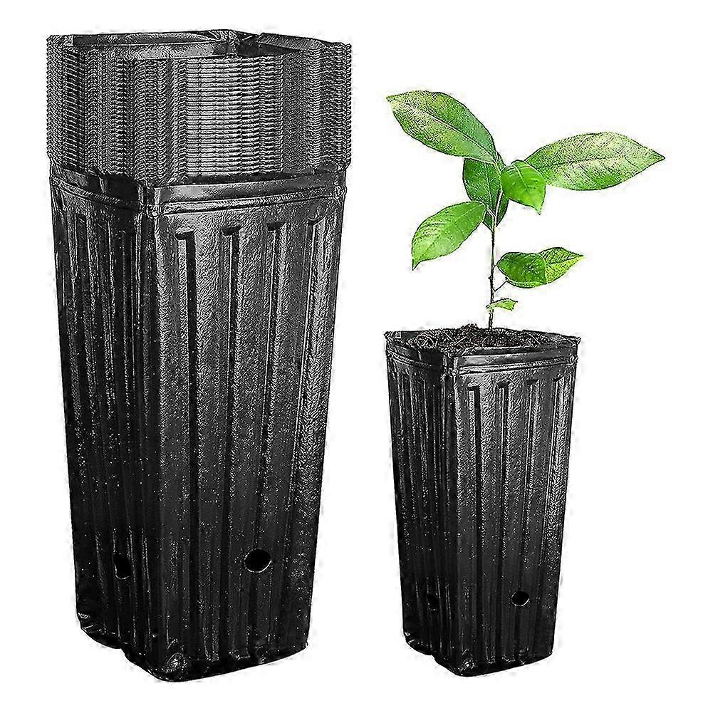 背の高い苗の花の植物容器ポット - 健康な植物の成長のための用途の広い屋内および屋外のガーデンプランター