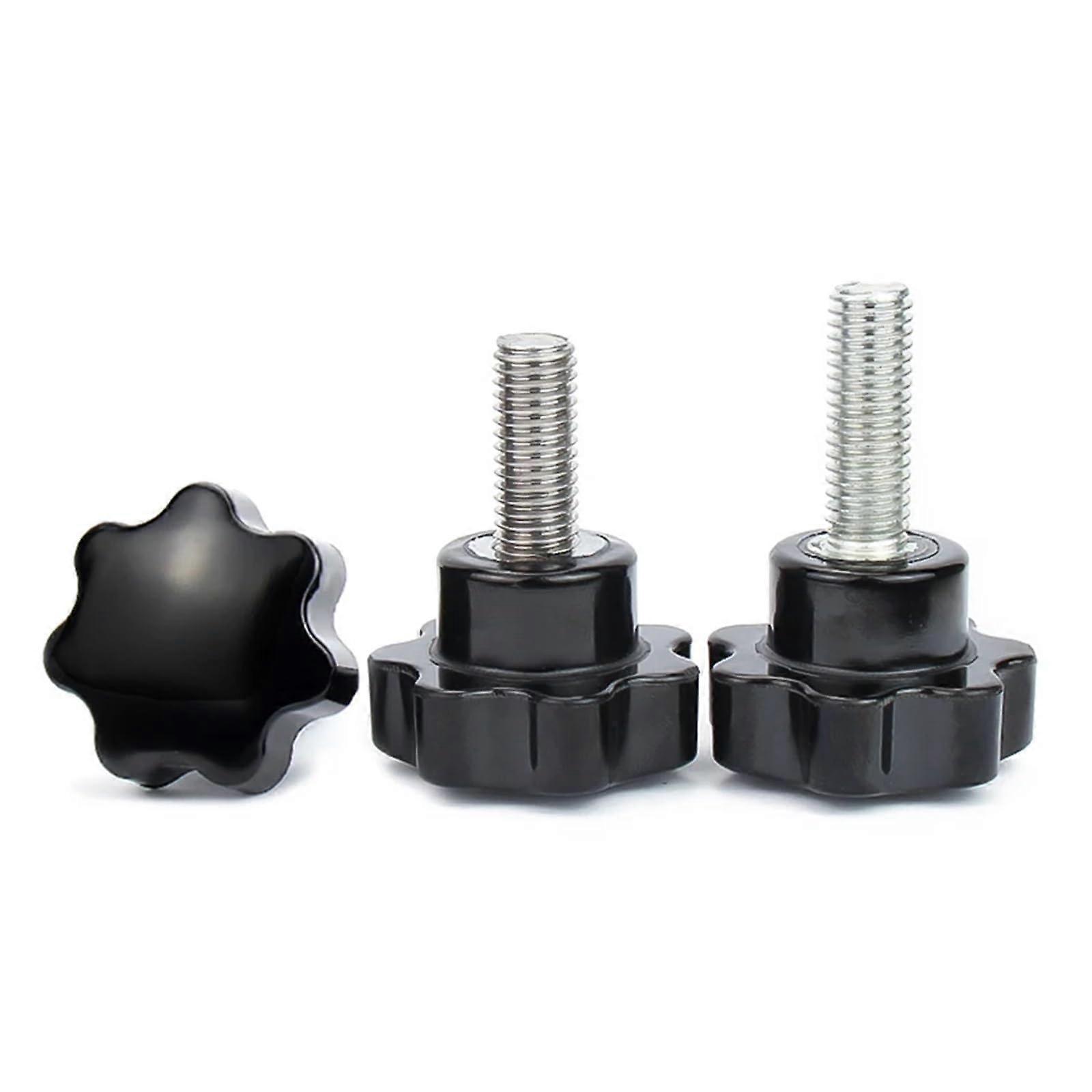 Sechskant-Klemmmuttern Knopf 304 Kunststoff Dumengriff Rändelschrauben M12x40xdk4 Edelstahl 5 Stück Siebenzackige Sternkopfschrauben