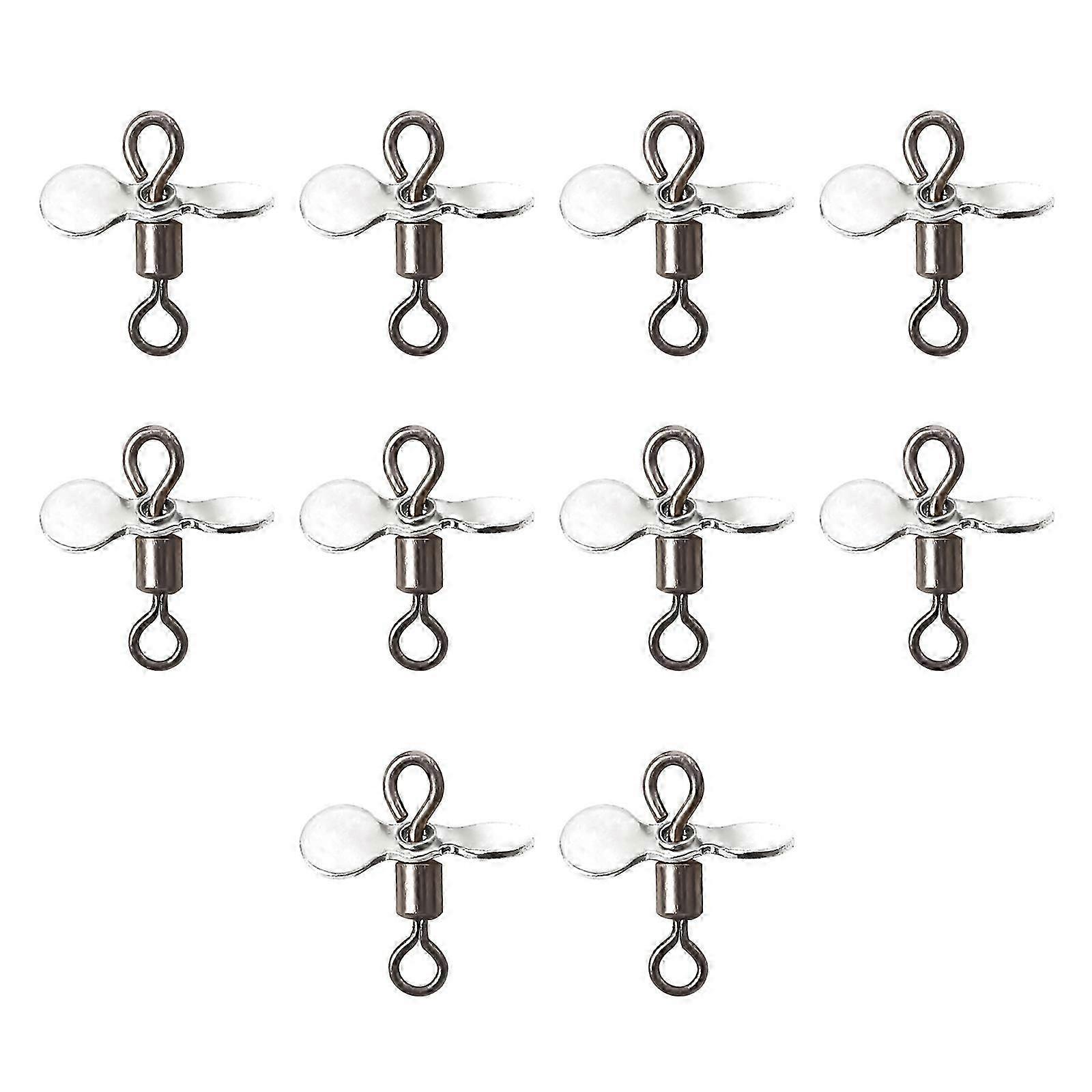 10Pcs DIY Pêche Leurres Hameçon Appâts Accessoires Plug Casting Hélice Spinnerbait non terni Props argent