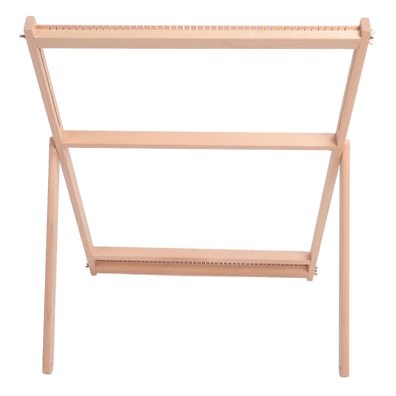 Tapestry Loom Adjustable Stand Easy Assembly Wooden Weaving Loom for Beginners Kids