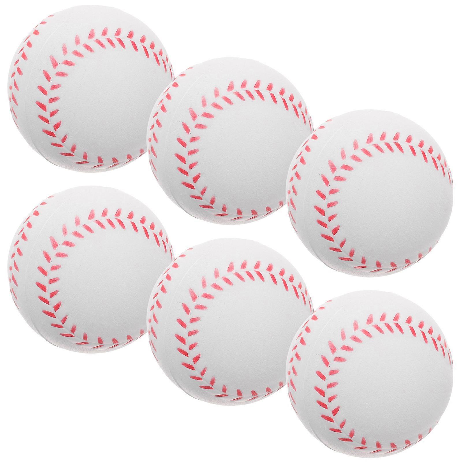 6pcs PU Sponge Training Baseballs for Softball Practice   Safe Beginner Softballs for Baseball Training and Party Use