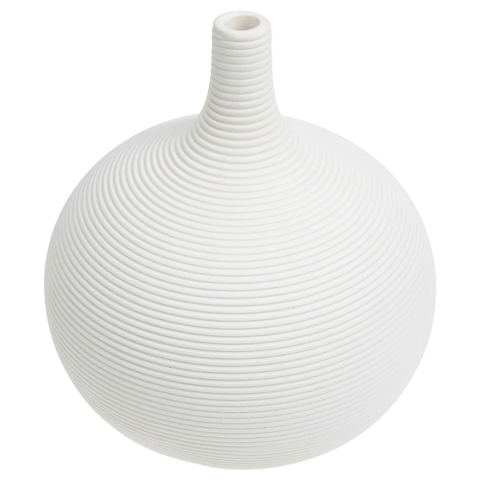 Rustic Vase Ceramic Round Shape Dried Flower Storage Holder Home Use 1Set