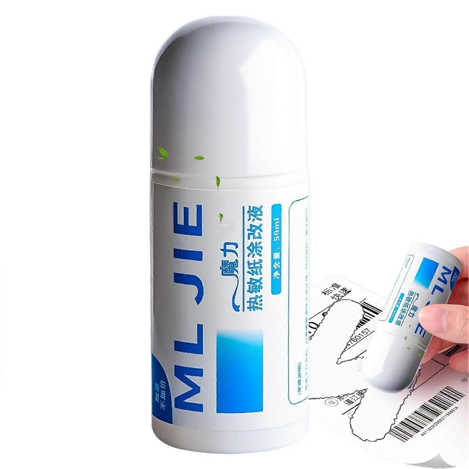 Thermal Paper Correction Fluid 50ml - Theft Protection Marking Pen Shape Privacy Screen Fluid for Identity and Bank Statements