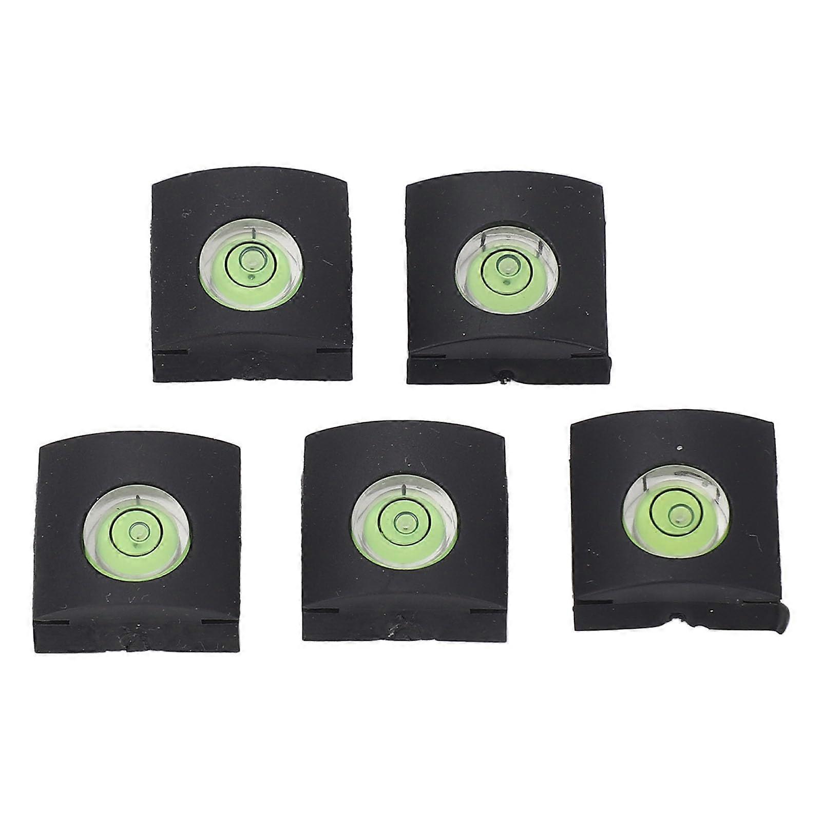 Camera Hot Shoe Cover With Bubble Level 5-Piece Universal Spirit Level Cap For DSLR Cameras