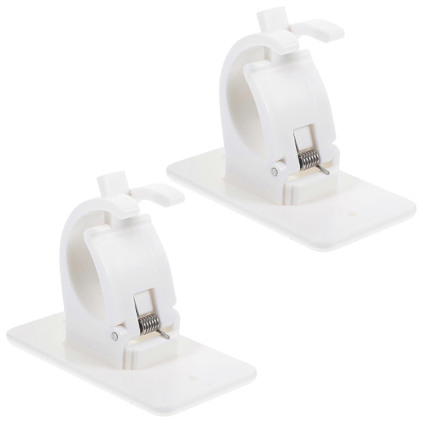 Curtain Support No Damage Bracket Self Adhesive For Kitchen Curtain Rods 2Pcs