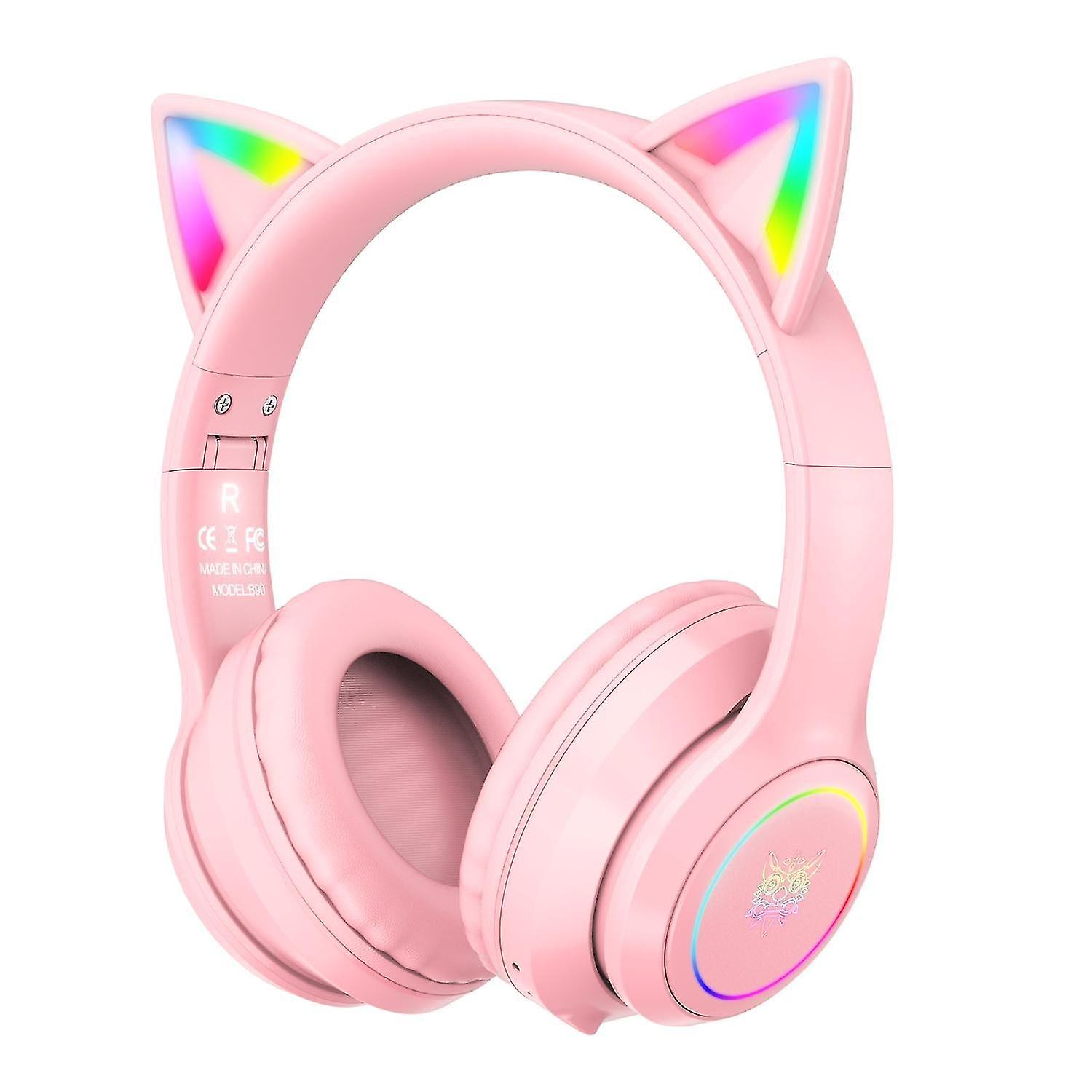 ONIKUMA B90 Cute Cat Ears Wireless Headphones Noise Reduction