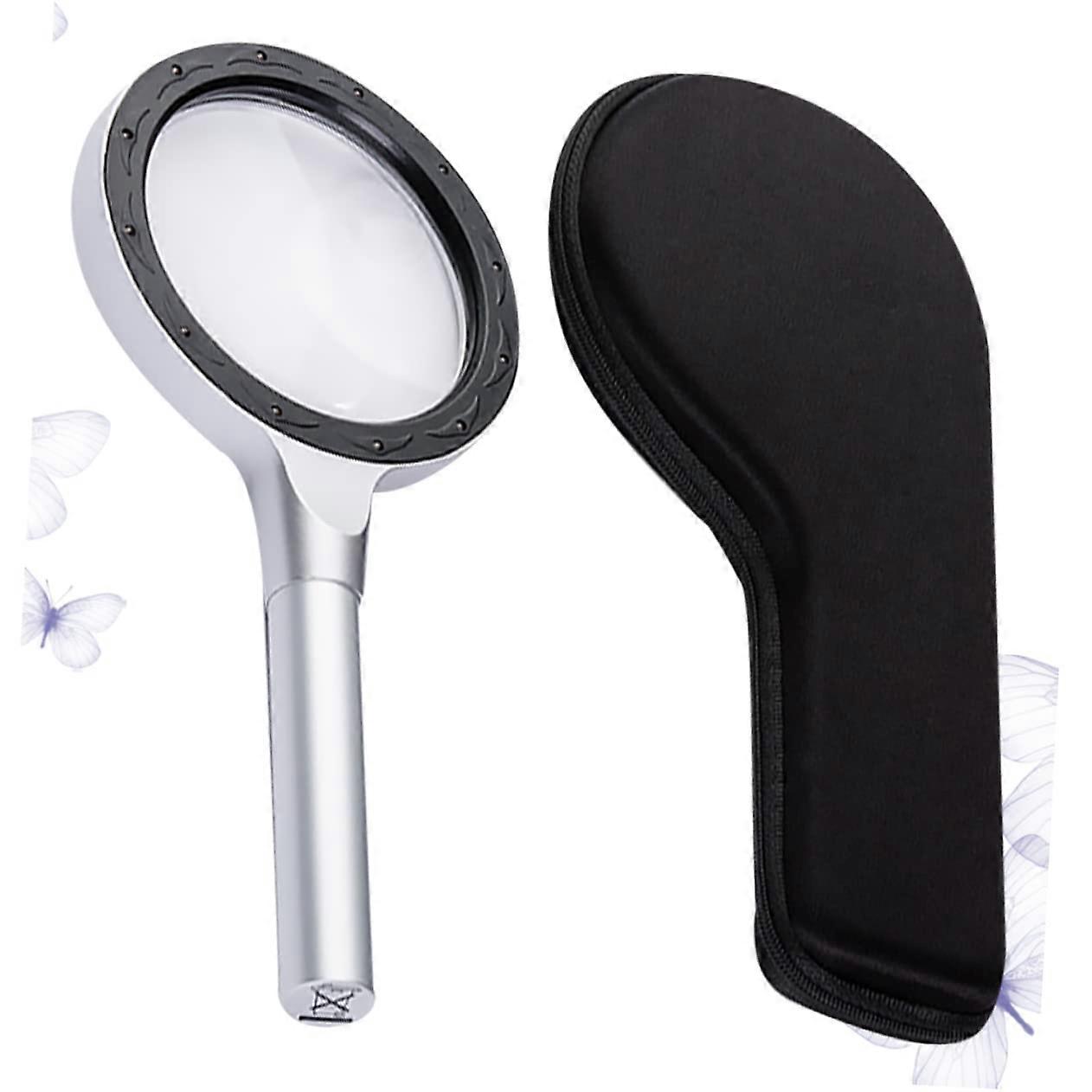 LED magnifying glass with light, multipurpose magnifier for magnification and functionality, reading aid for poor vision.