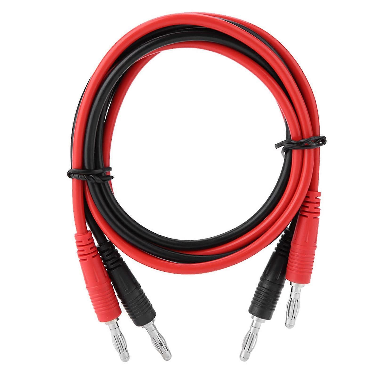 2pcs 4mm Banana Plug Test Leads Multimeter Test Cables for Easy Installation in School Physics Labs