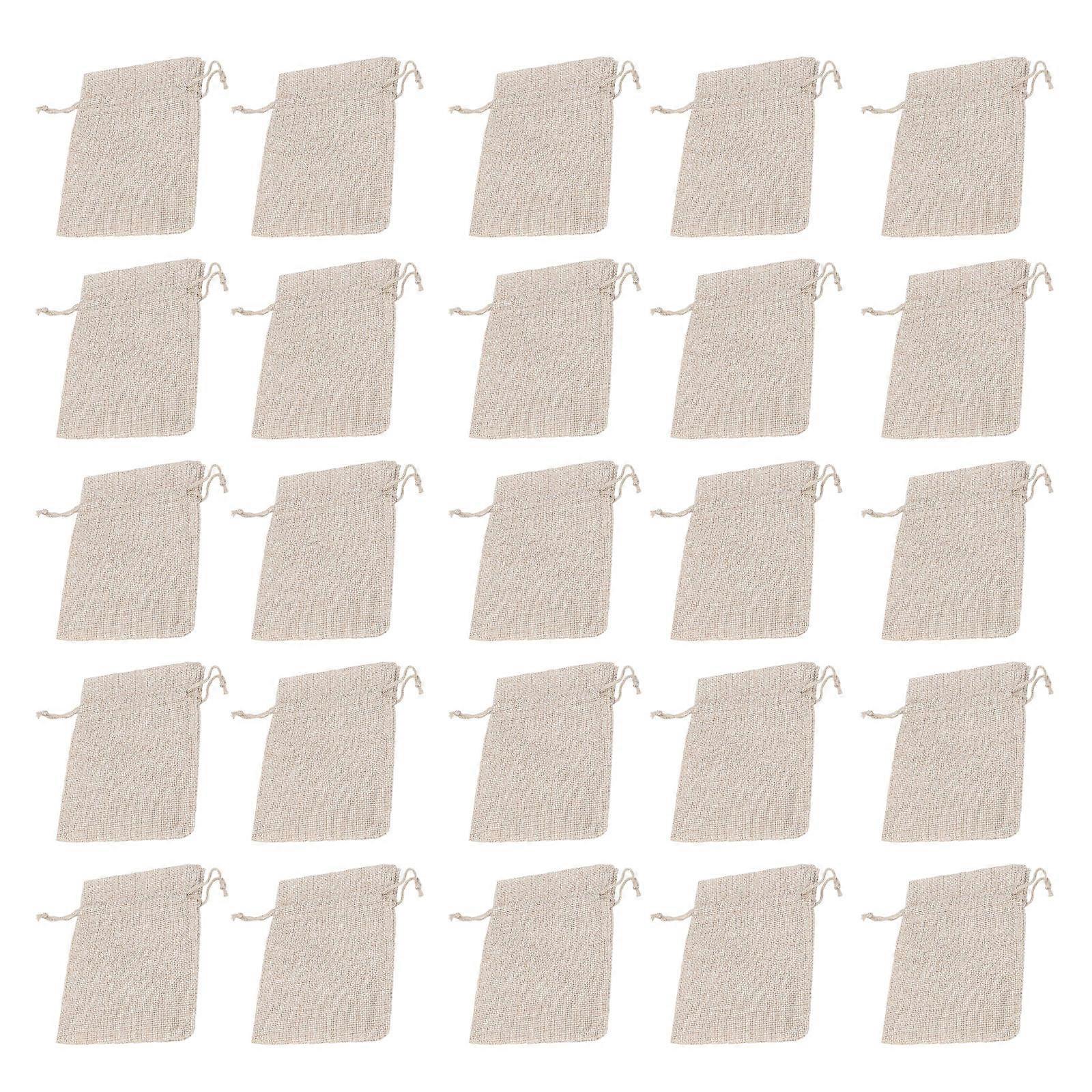 Rectangular Burlap Jewelry Pouches Great For DIY Craft Projects And Festival Gifting Available In Smooth Flaxen Color 50Set