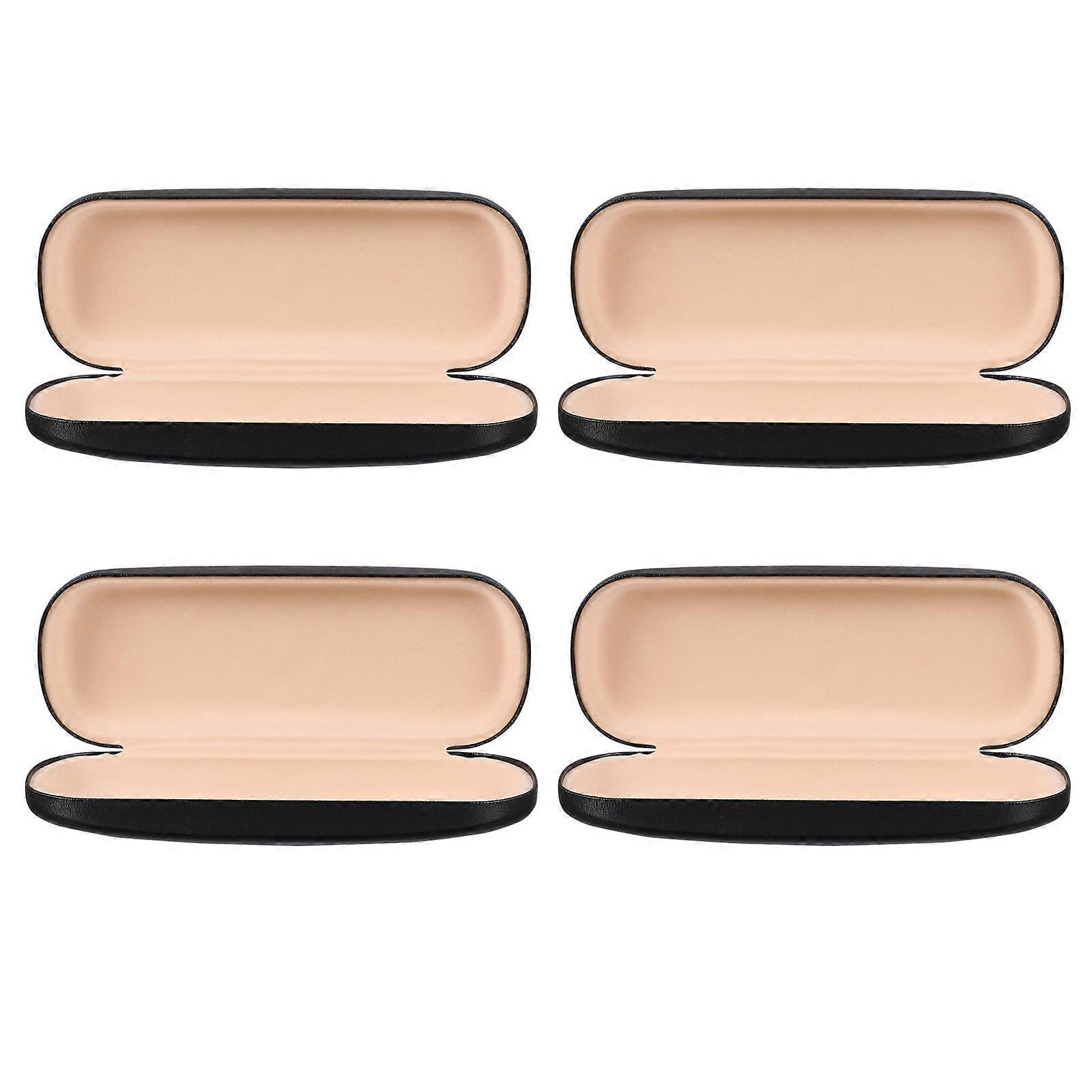 Hard Spectacle Cases 1 Set 4Pcs Designed For Daily Use And Travel With Black Color PVC And Metal Material Protection For Glasses