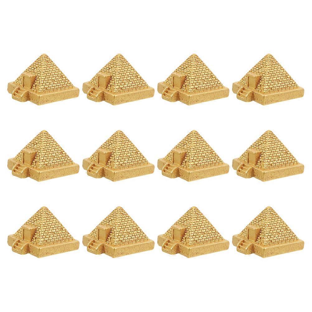 Here's a polished product description based on your input:

 

**12pcs Mini Pyramid Model Resin Figurines – Ancient Egypt Theme Decor**

Add a touch