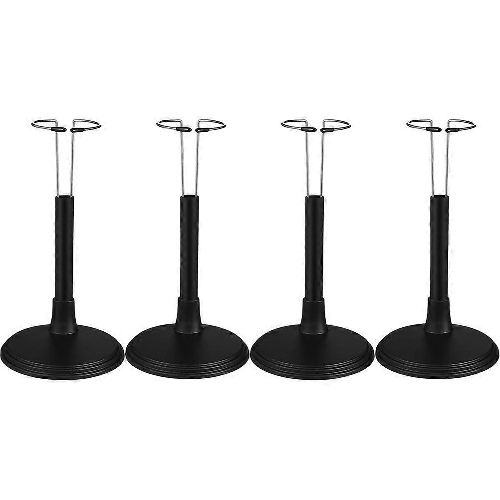 Doll Display Stand with Scientific Grip Part for Easy and Stable Showcasing Black ABS Stainless