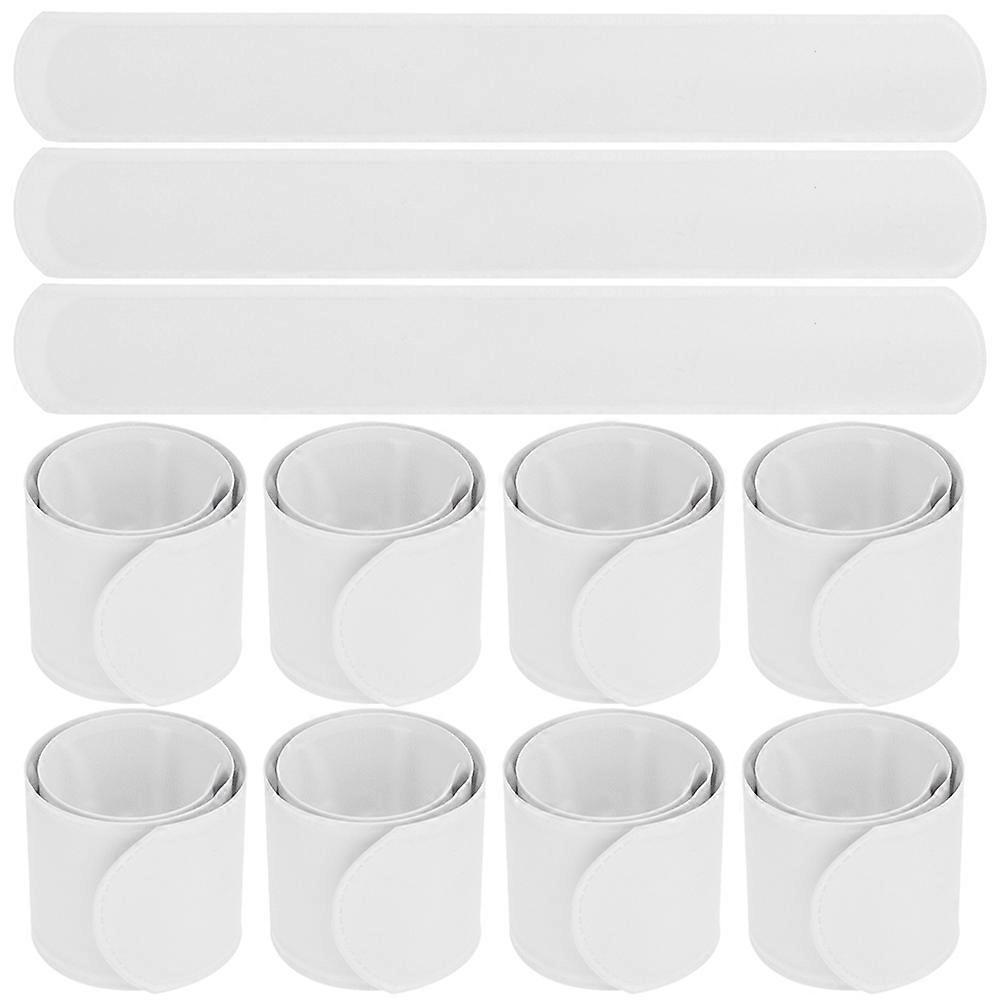 White Slap Bracelets for Kids Playing DIY Pattern Does Not Fade Safe and 30Pcs