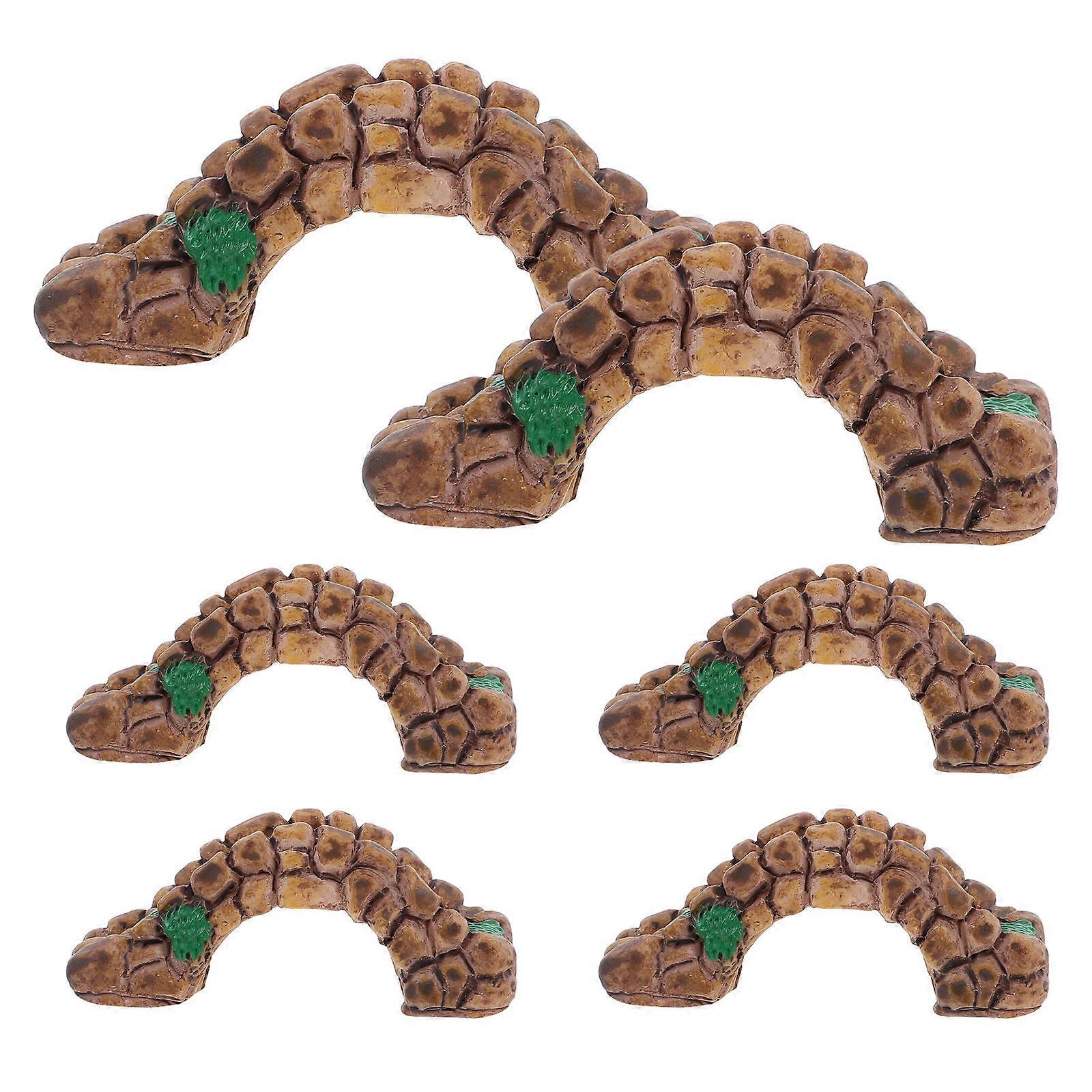 Garden Bridge Decor Resin Bridge Model Indoor Use Vintage Design 6.60X3.00X2.20CM Decoration