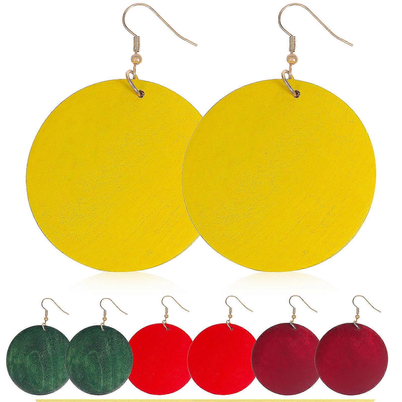 Geometric Round Dangle Earrings, Versatile Retro Design Suitable for All Occasions