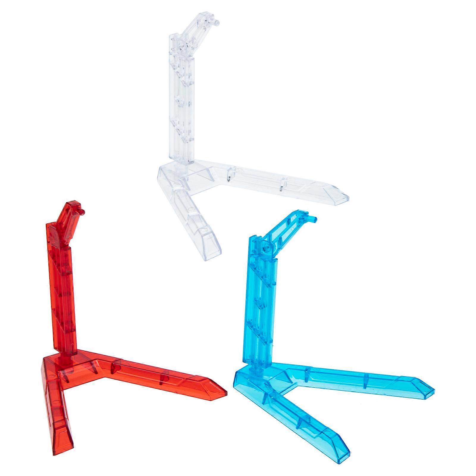 Plastic Action Figure Stand 3Pcs Flexible Holder Assorted Color For Model Showing Collectible Display