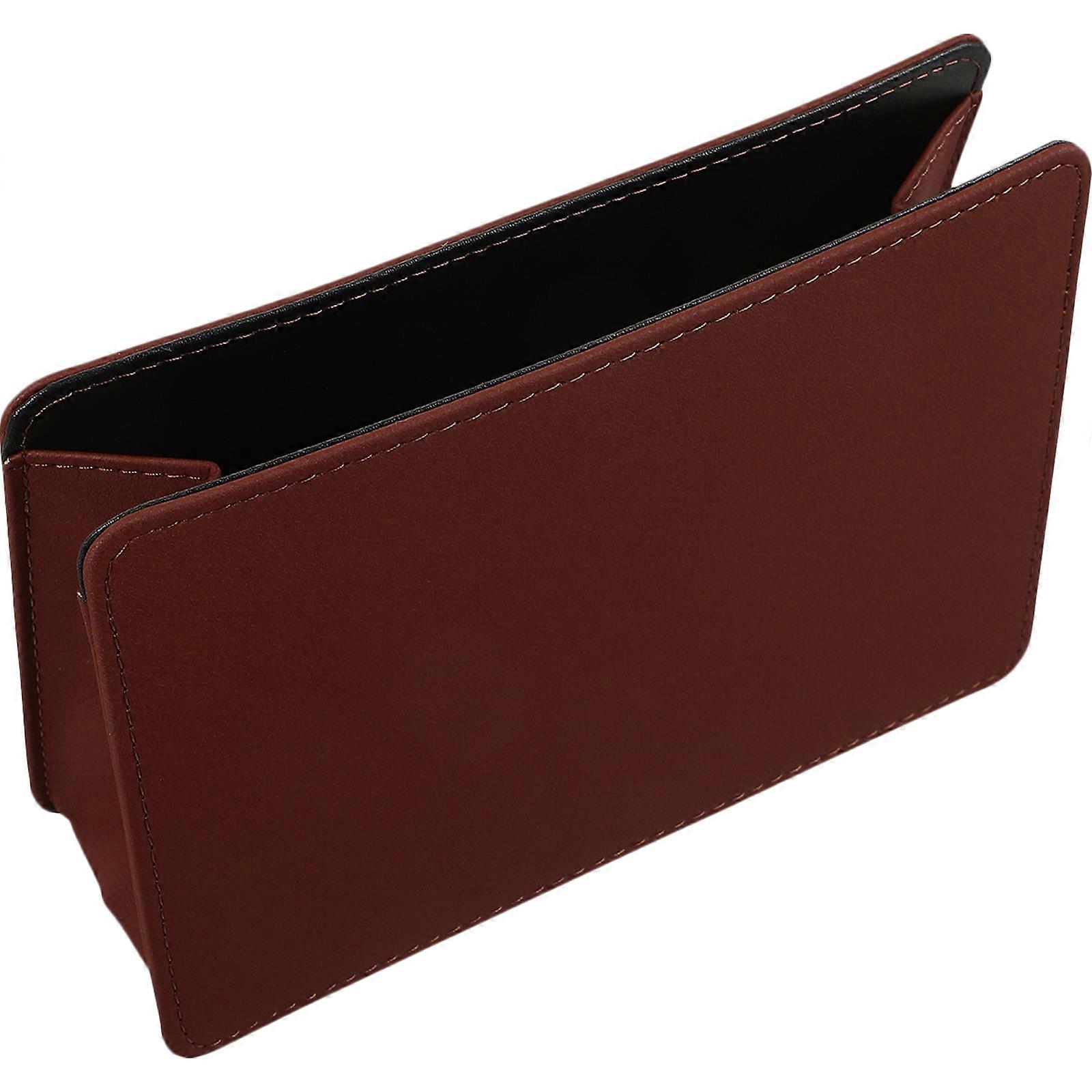 Vehicle Trash Bin Light Brown 20.30X14.00X7.00CM Foldable Design Trash Container 1Pcs